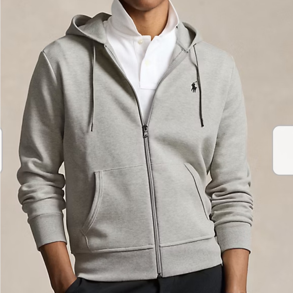Polo by Ralph Lauren Men's light heather gray Zip-Up Sweater